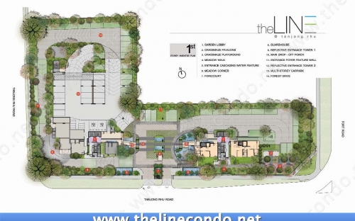 The Line @ Tanjong Rhu Condominium Site Plan (1st Storey)